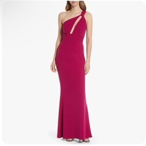 REVOLVE One-Shoulder Fuchsia Dress